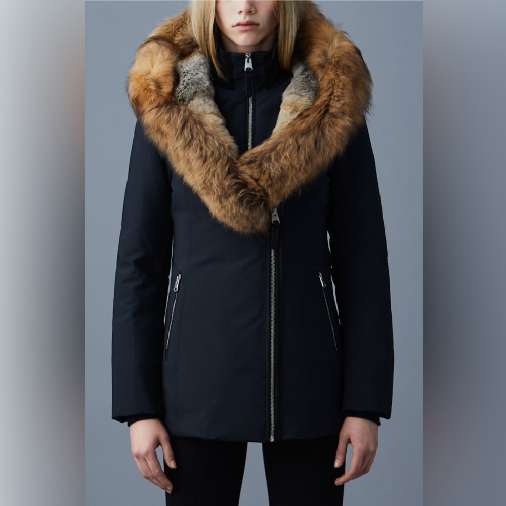 MACKAGE AKIVA Down Coat with Toscana fur trimmed hood